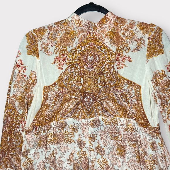 Free People Lady Luck Printed Tunic Size Small Bohemian Mini Dress - Picture 2 of 16